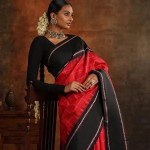 Black Red Sarees
