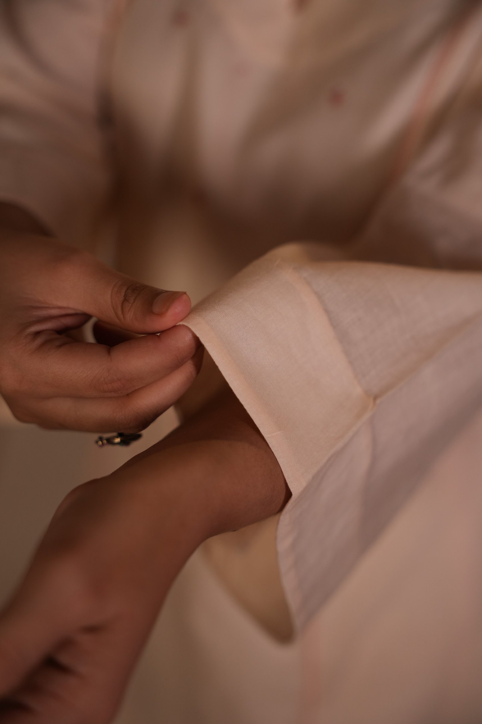 Evara Cream & Blush Kurta-Pant Set - Image 5