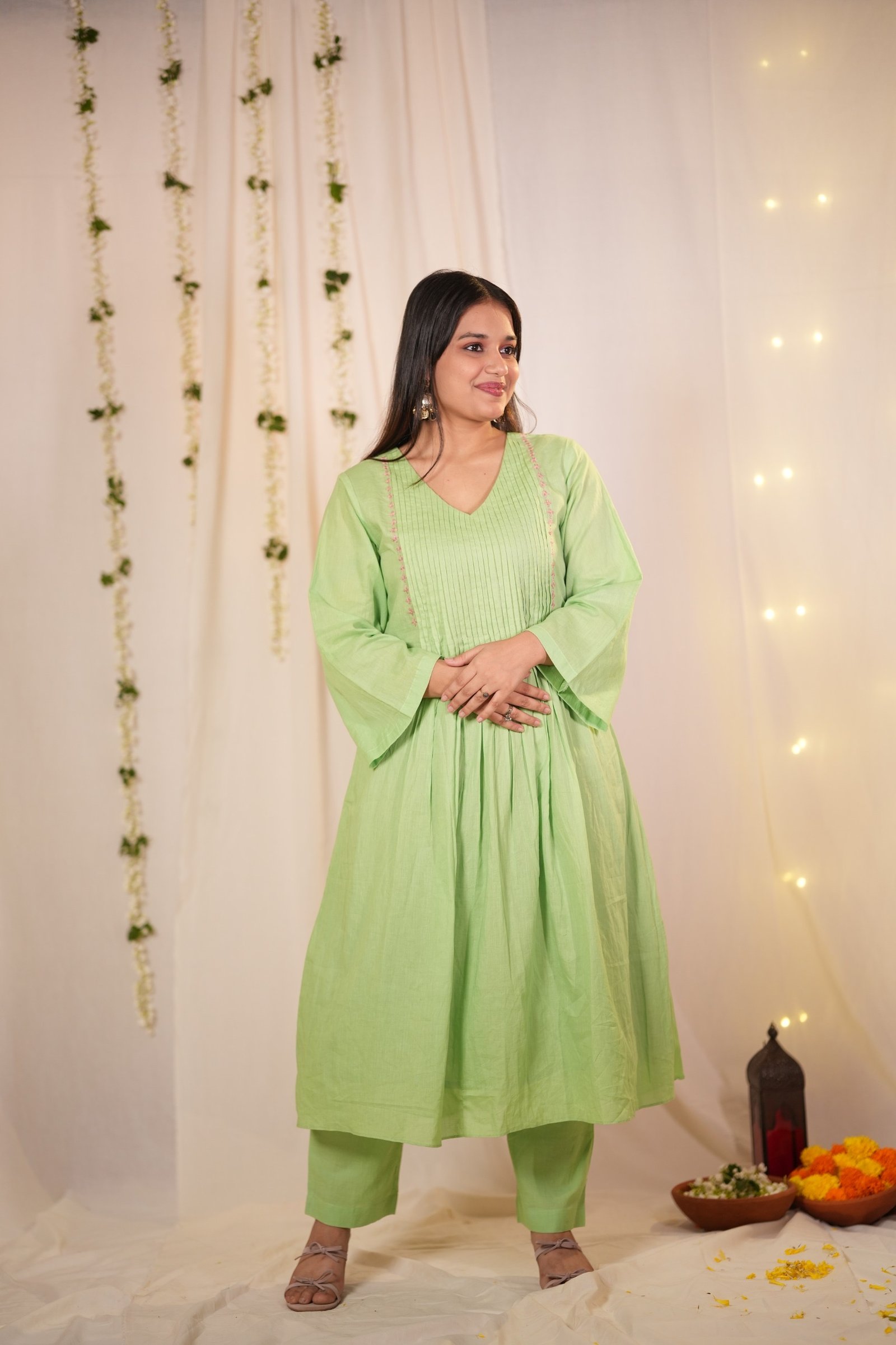 Green Gown Kurti